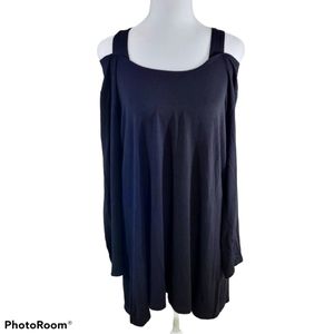 Zenergy by Chico's black cold shoulder top size 12